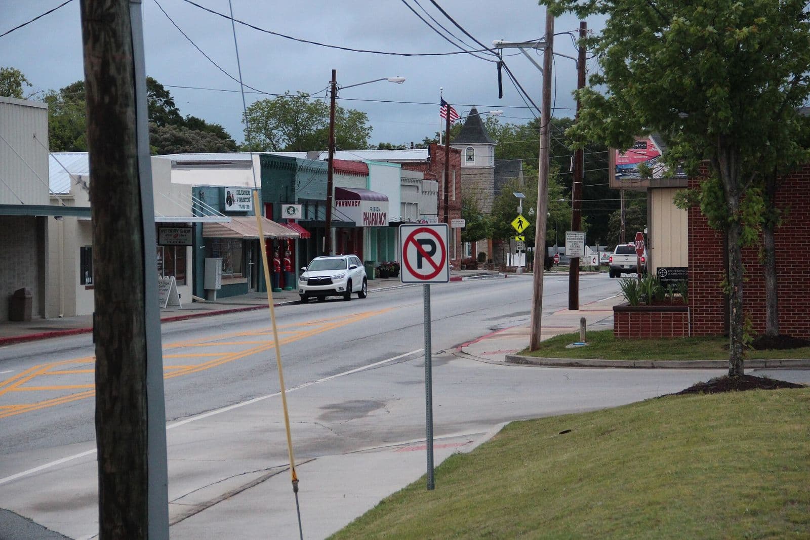 Main Street (State Route 20) through downtown Loganville, Georgia